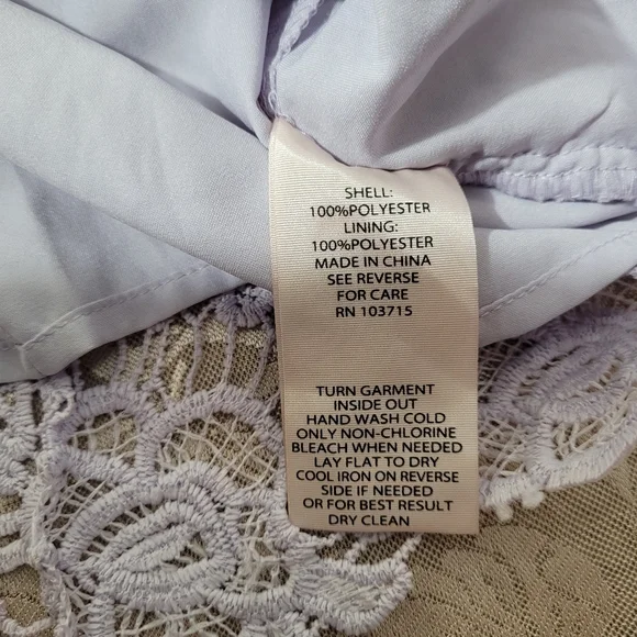 NWT Nanette Lapore Lace Sleeveless Top in Lavender Purple Zipper in Back - Picture 17 of 17